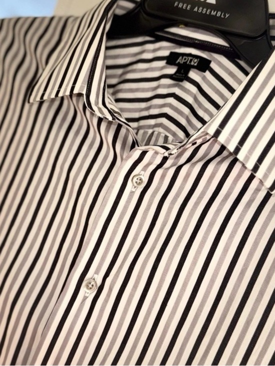 Apt. 9 Other - Apt. 9 Men Large Button Up Shirt NWT Striped 100% Cotton Long Sleeve Multi Color